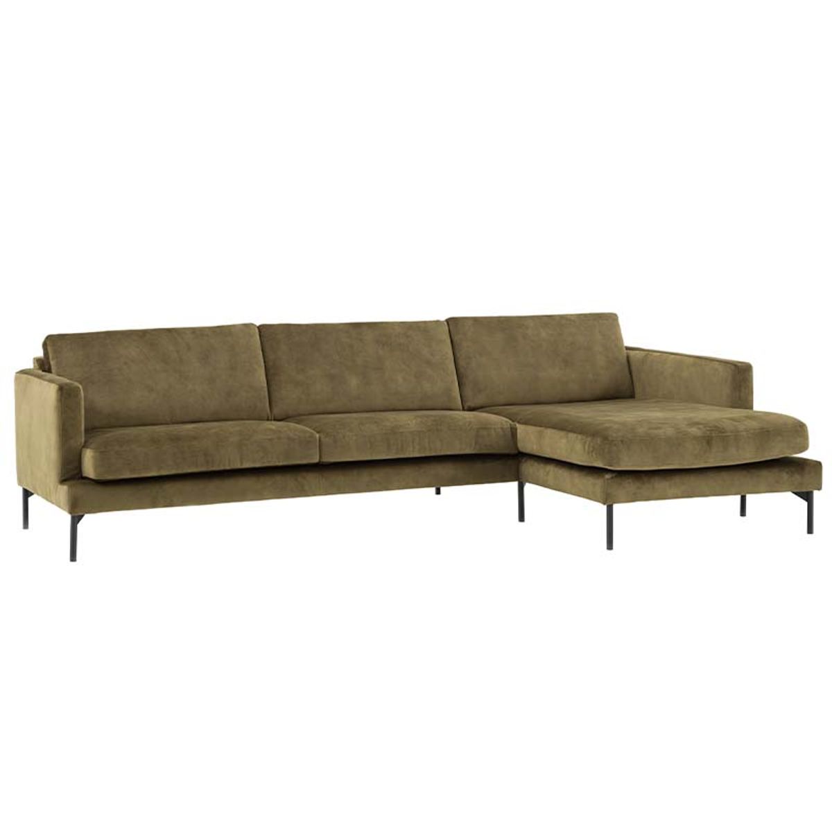 Lavar 3 pers. sofa m/XL chaiselong - stof/læder