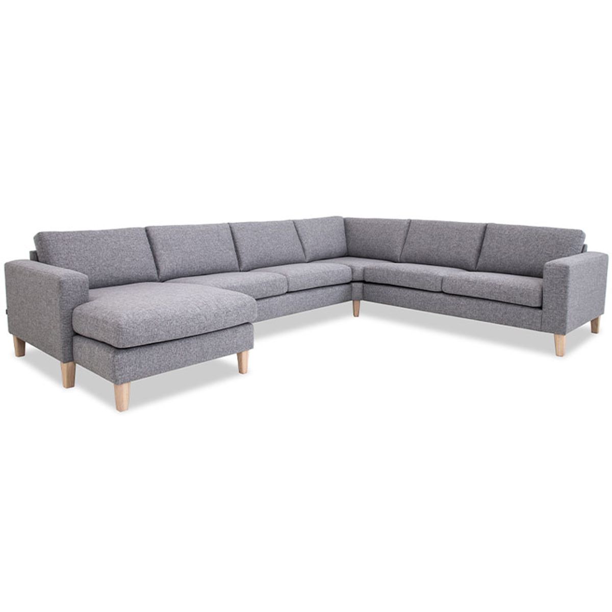 Nordic U sofa m/chaiselong - stof/læder