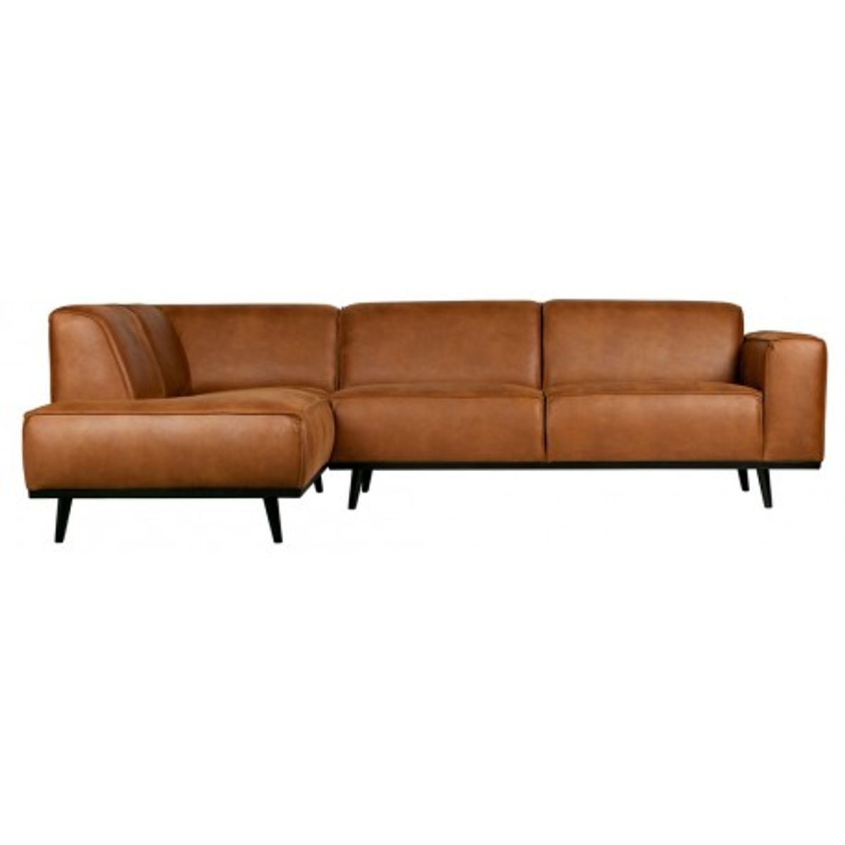 Hjørnesofa i læder 274 x 210 cm - Vintage cognac