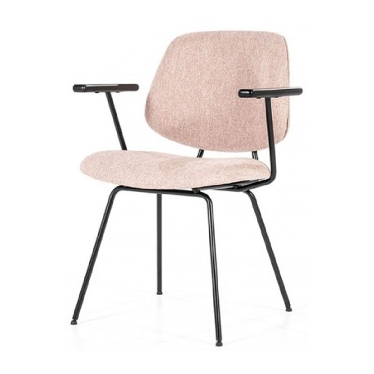 Lynn spisebordsstol med armlæn i polyester H82 cm - Sort/Pink