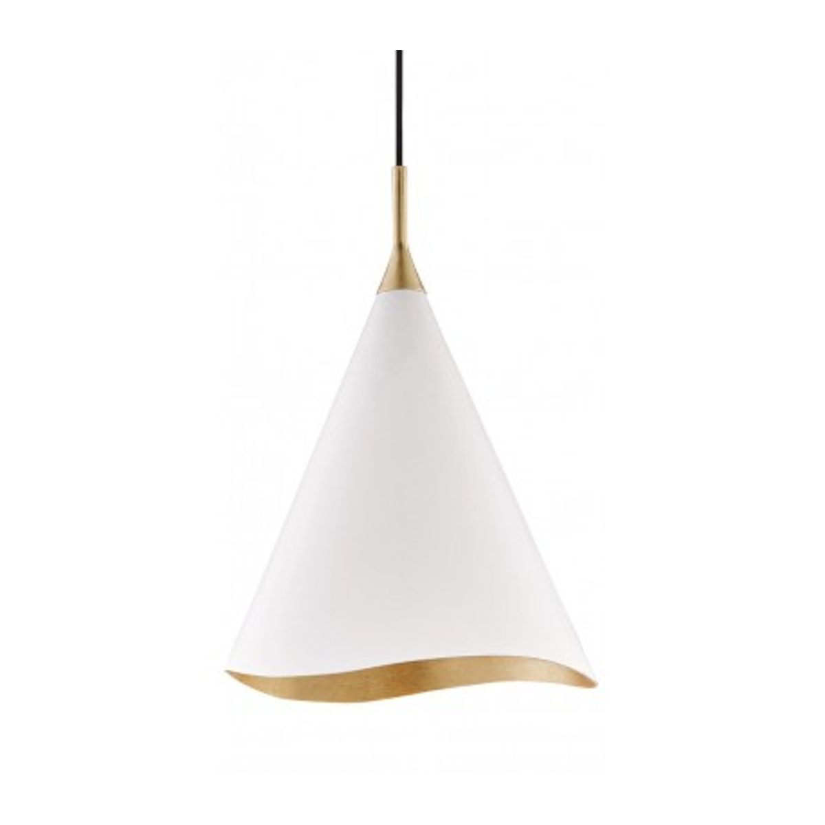 Martini Loftlampe i aluminium Ø33 cm 1 x E27 - Mat hvid/Antik bladguld