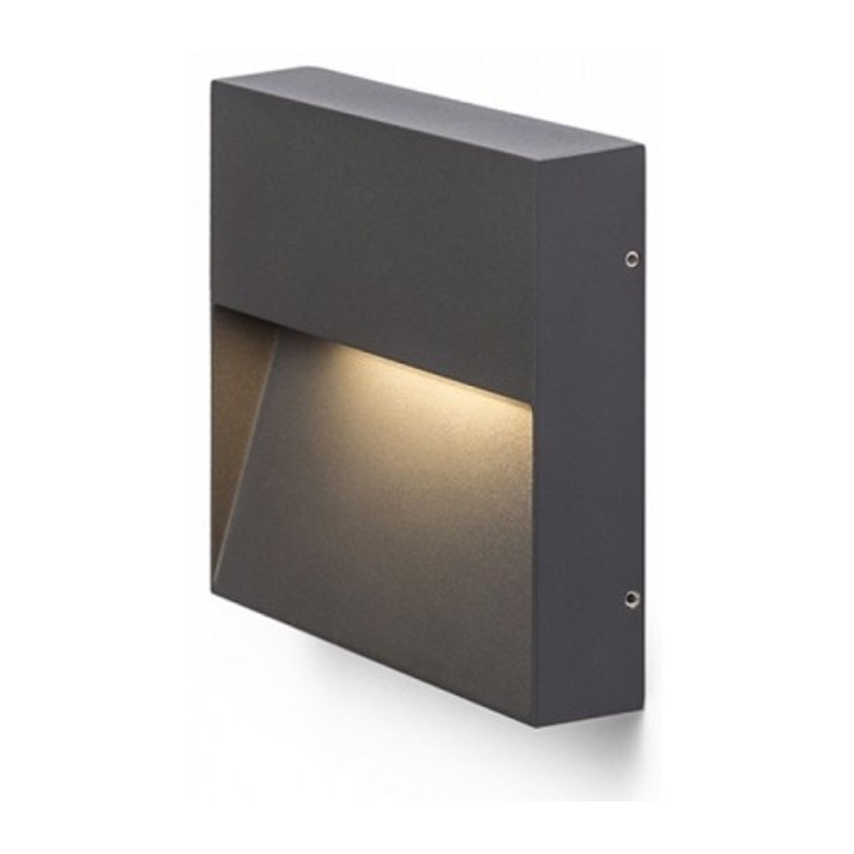 Aqila SQ Væglampe i metal 15 x 15 cm 6W LED - Antracit