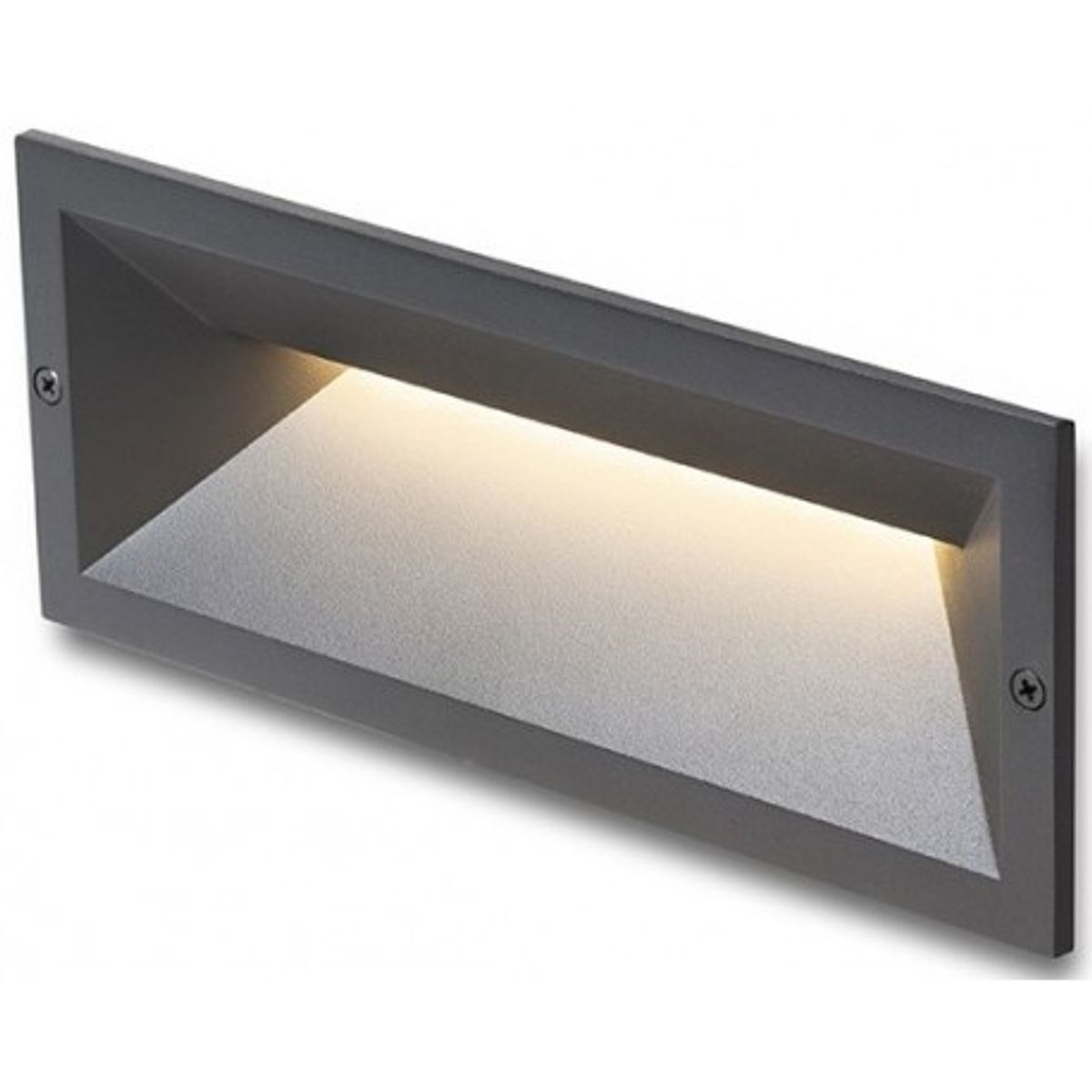 RAGG Væglampe til indbygning 25 x 9,8 cm 12W LED - Antracitsort