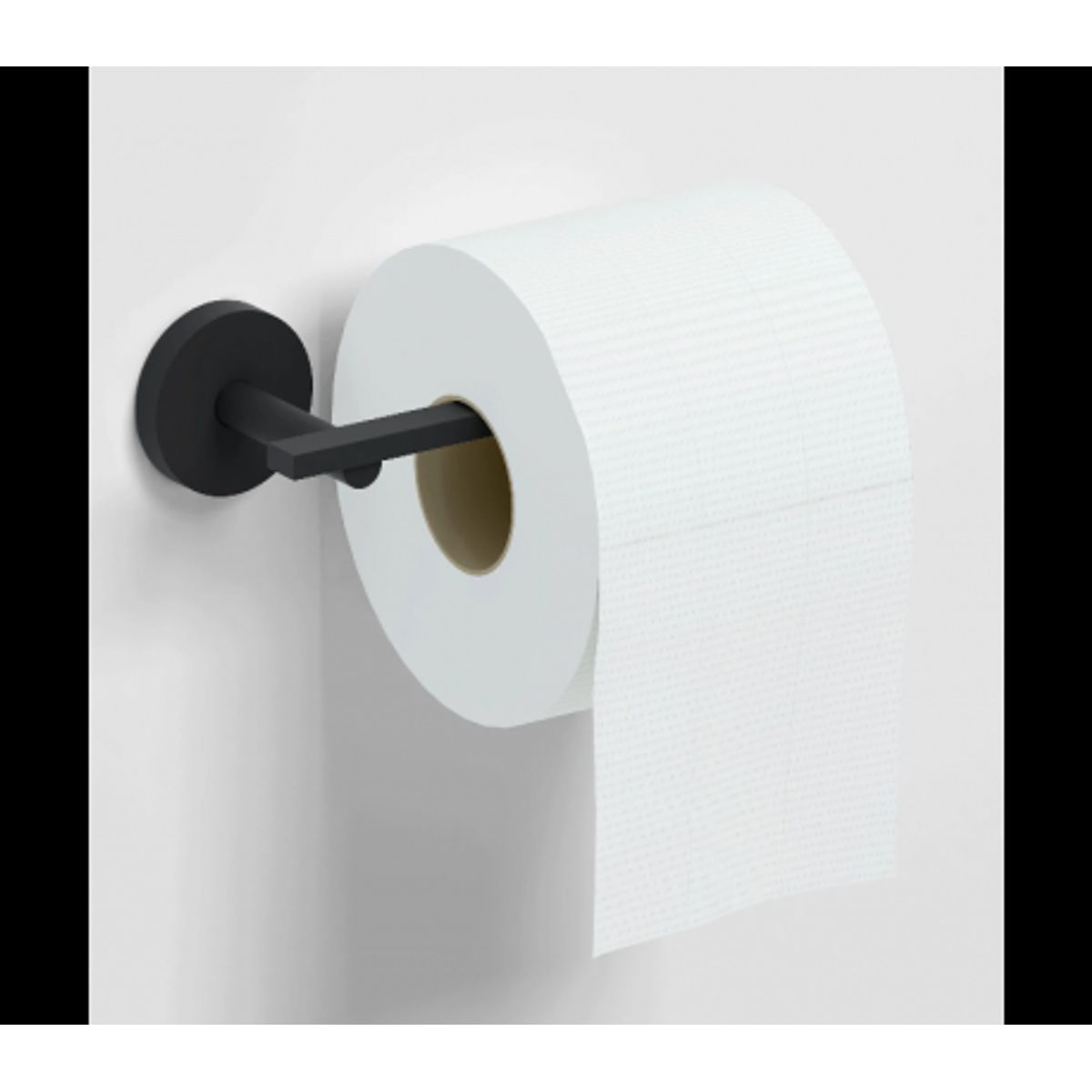 FLAT Toiletrulleholder B16,5 cm - Mat sort