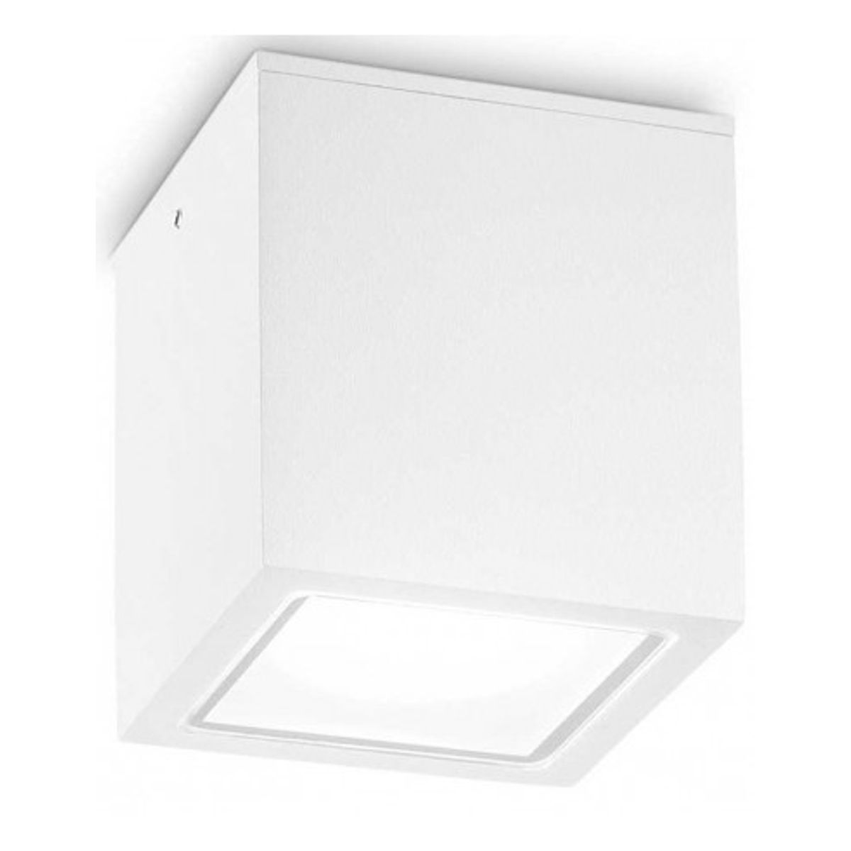 TECHO Loftlampe i aluminium og glas 15 x 15 cm 1 x GU10 - Hvid