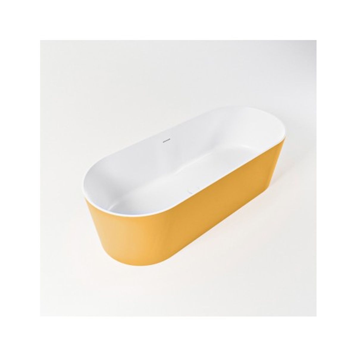 NOBLE fritstående badekar 180 x 75 cm Solid surface - Talkum/Okker