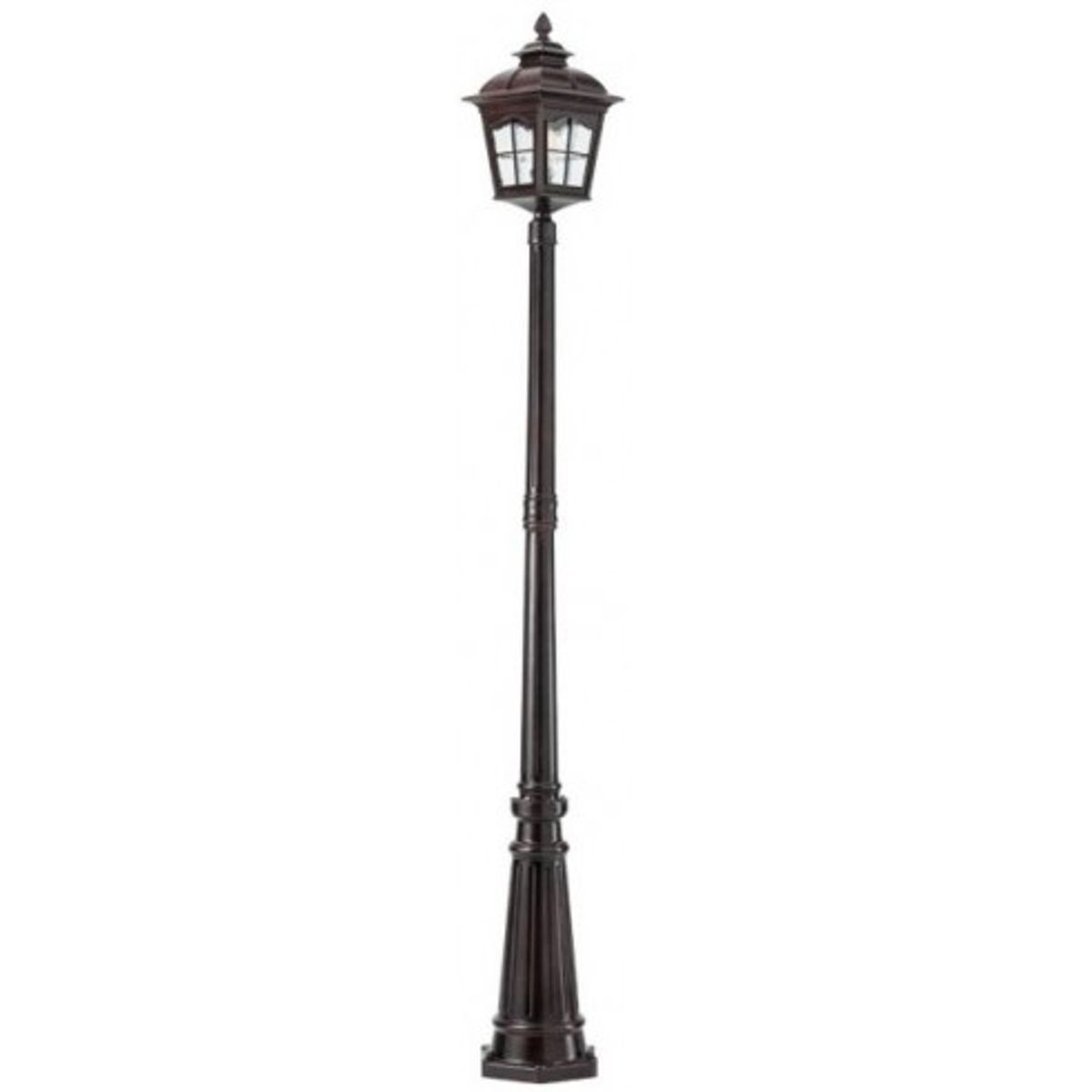 YORK Bedlampe i aluminium og glas H218,6 cm 1 x E27 - Antik mørkebrun