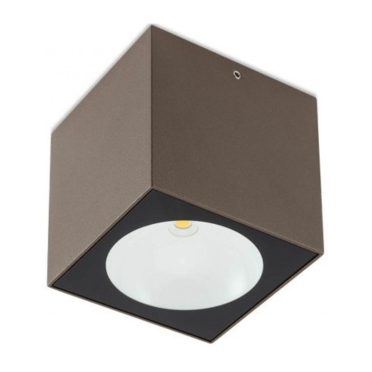 TEKO Påbygningsspot i aluminium 9,1 x 9,1 cm 1 x 6W COB LED - Mat mørkebrun