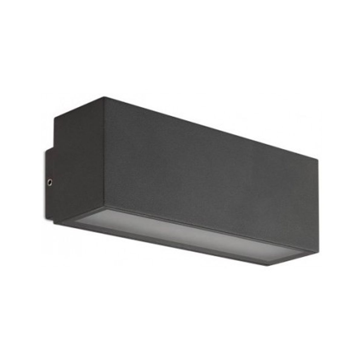 PLANIT Up-Down Væglampe i aluminium og glas B18 cm 1 x 10W SMD LED - Mat mørkegrå