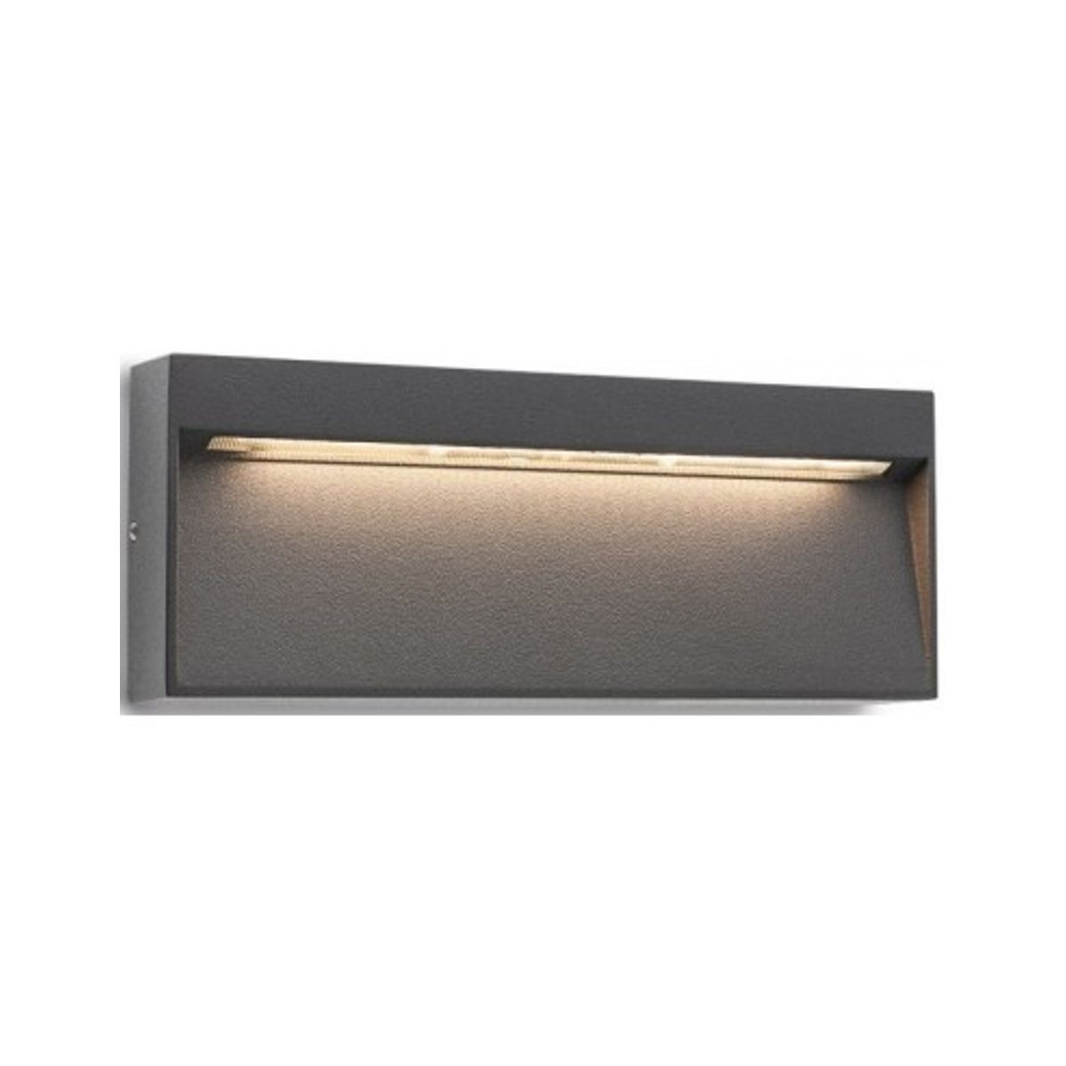 EVEN Væglampe i aluminium B20 cm 1 x 6W SMD LED - Mat mørkegrå