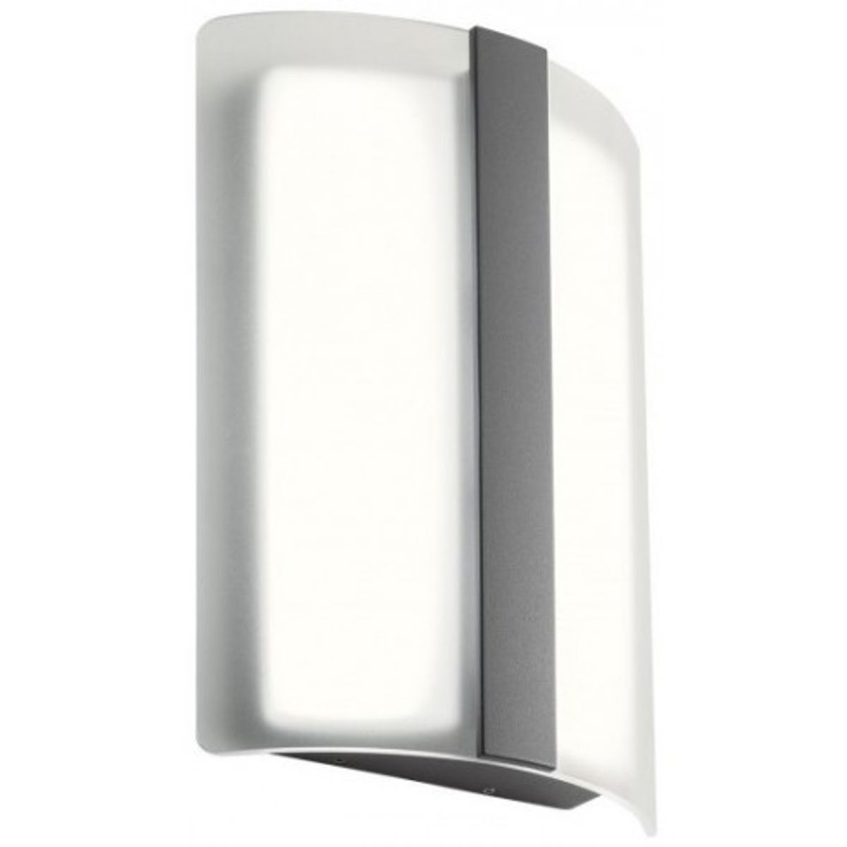 BREDA Væglampe i aluminium og glas H28,6 cm 1 x 12W SMD LED - Mat mørkegrå