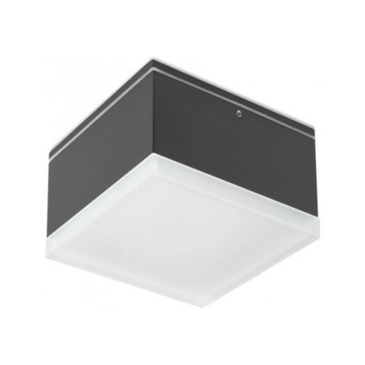 AKRON Påbygningsspot i aluminium 10,8 x 10,8 cm 1 x 9W SMD LED - Mat mørkegrå