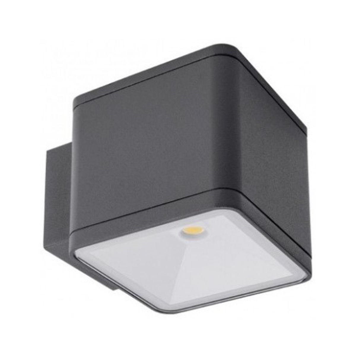 BETA Væglampe i aluminium og glas H8,6 cm 1 x 6W COB LED - Mat mørkegrå