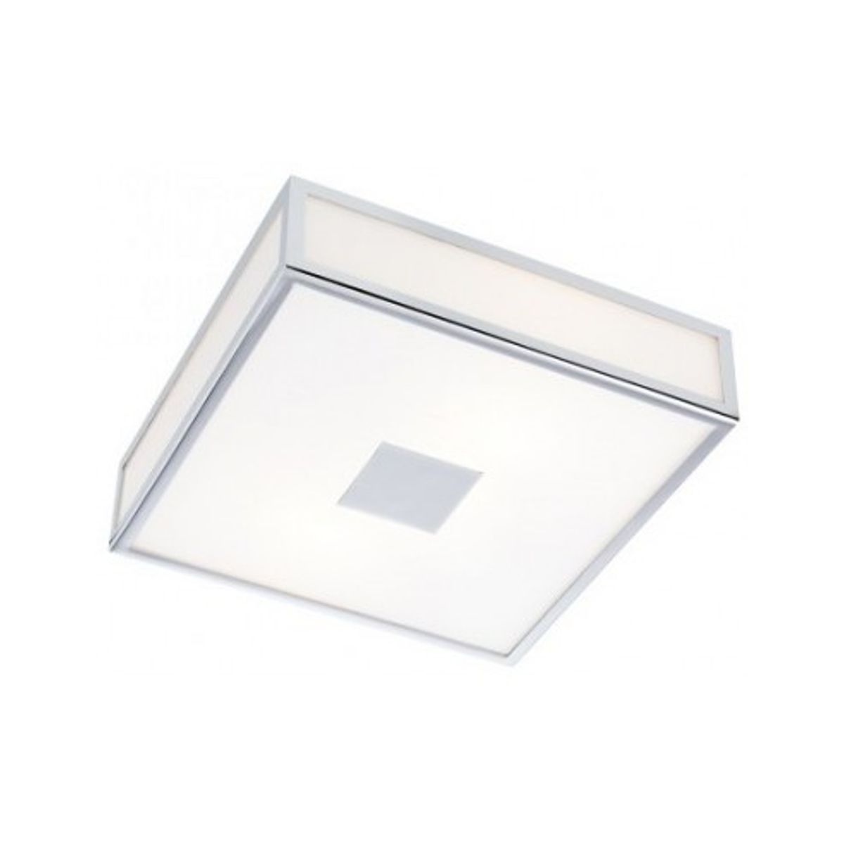 EGO Badeværelseslampe i metal og glas 28 x 28 cm 1 x 20W SMD LED - Krom/Hvid