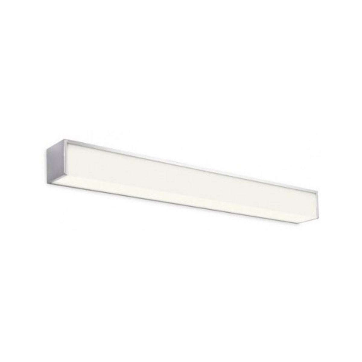 THELA Badeværelseslampe i metal og polycarbonat B60 cm 1 x 17W SMD LED - Krom/Opalhvid