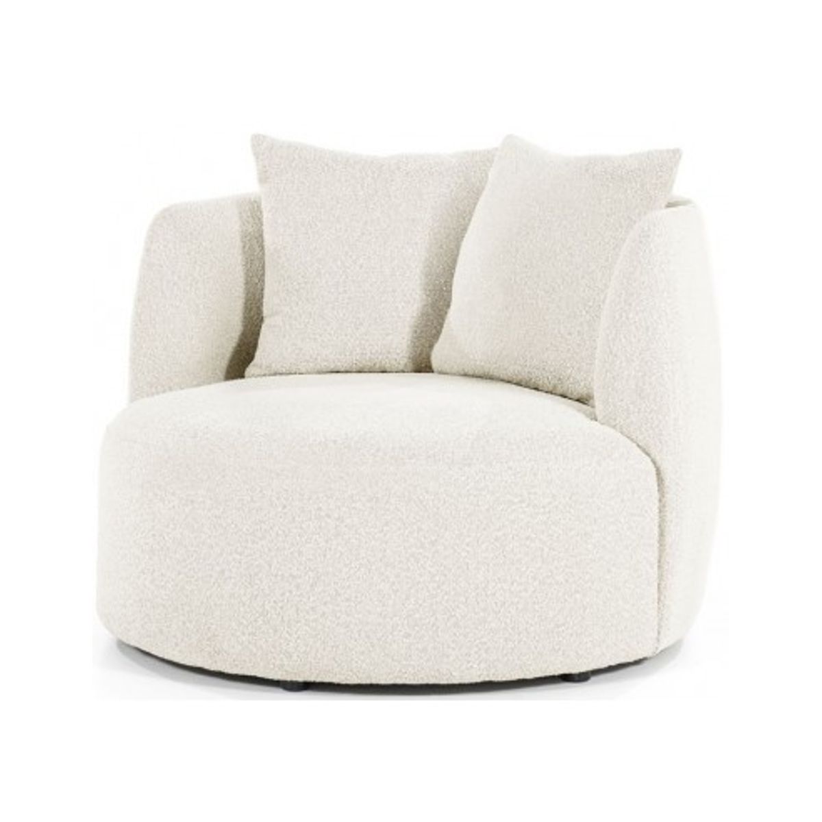 Louis lænestol i bouclé polyester H76 cm - Beige