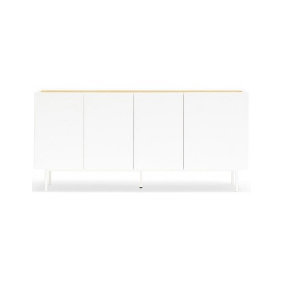 Arista sideboard i metal og mdf finér B165 cm - Hvid/Eg