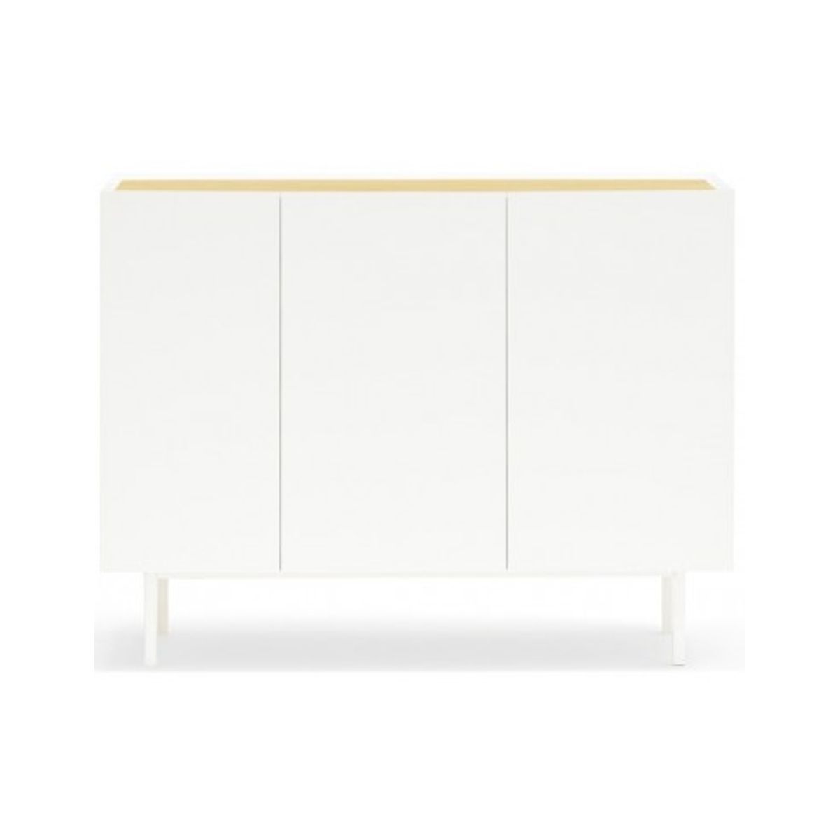 Arista sideboard i metal og mdf finér B110 cm - Hvid/Eg