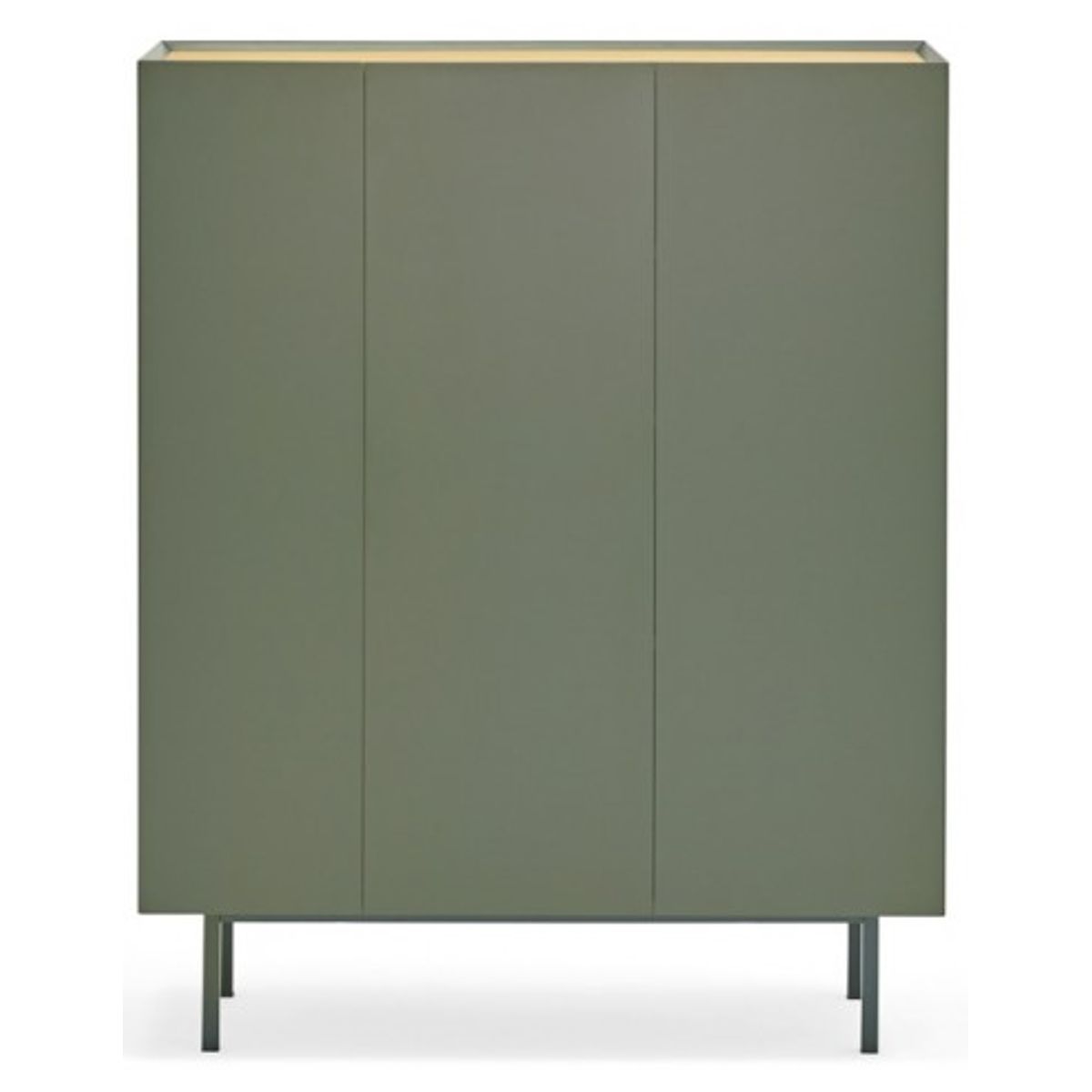 Arista highboard i metal og mdf finér B95 cm - Grøn/Eg