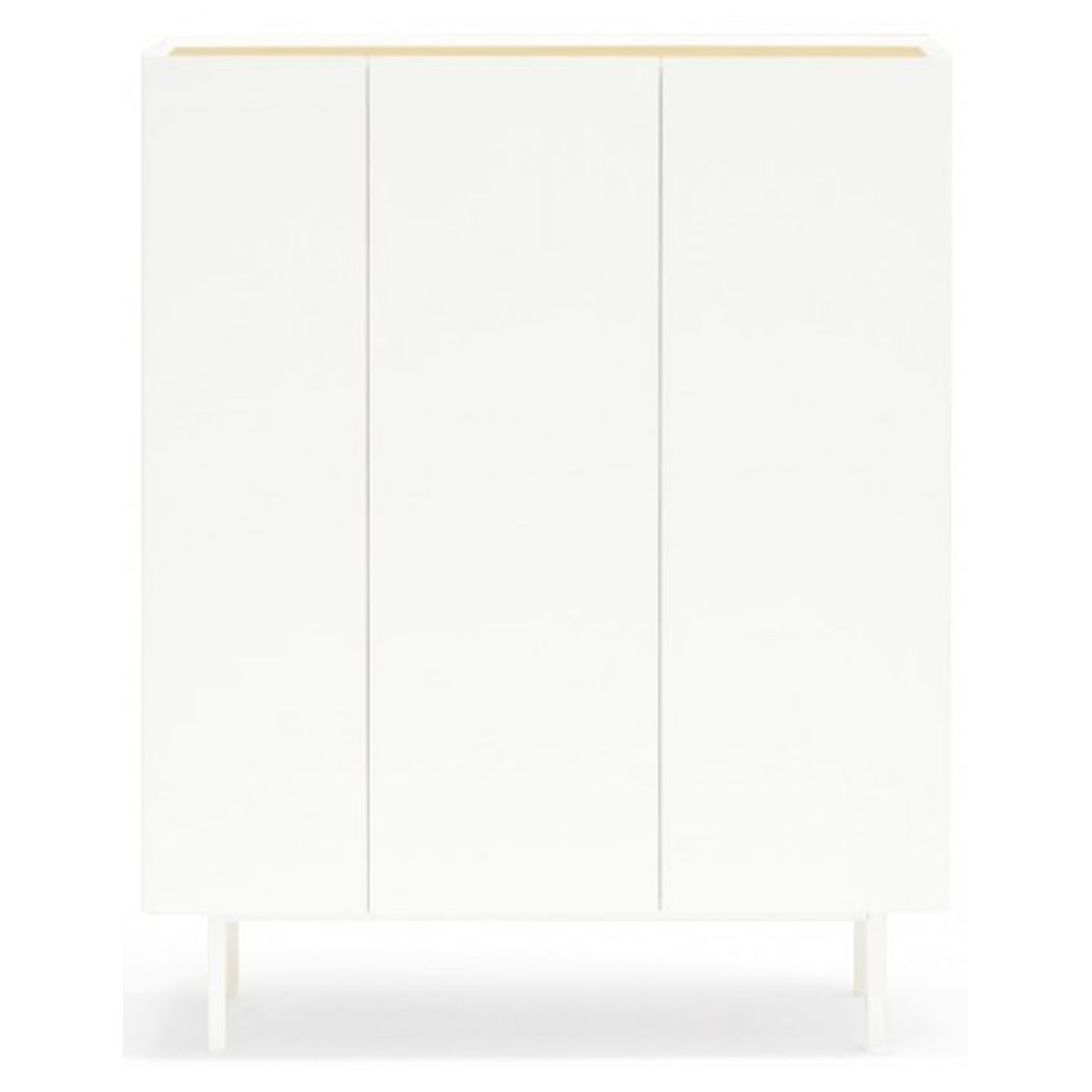 Arista highboard i metal og mdf finér B95 cm - Hvid/Eg