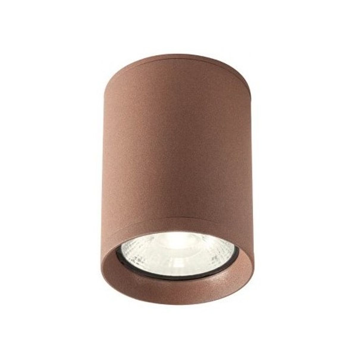 XILO påbygningsspot i aluminium og glas Ø8 cm 1 x 9W COB LED - Mat mørkebrun