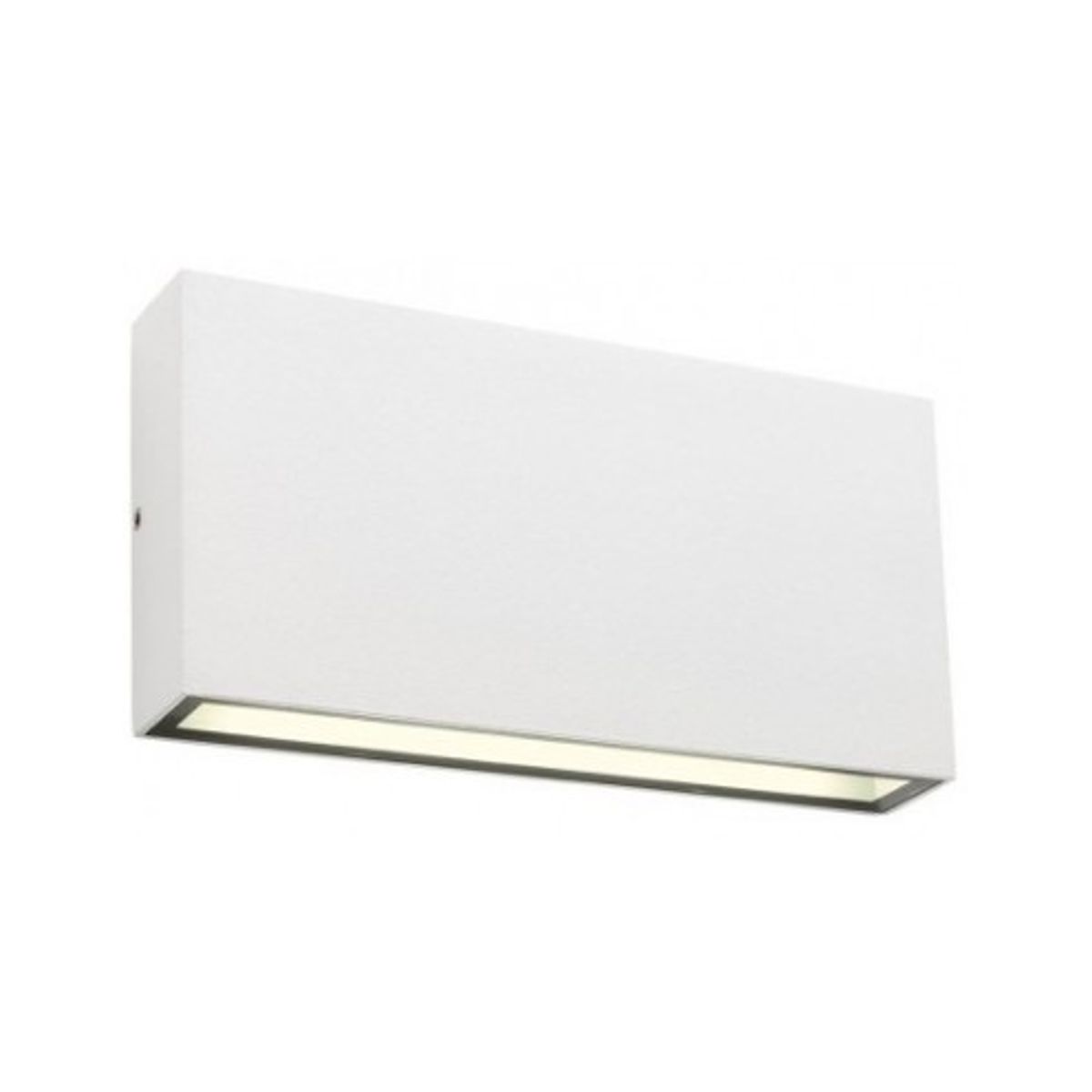 KAMAL Up-Down Væglampe i aluminium og glas B17,5 cm 1 x 12W SMD LED - Mat hvid