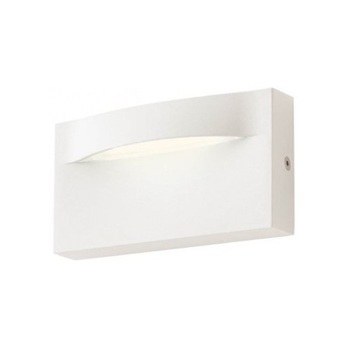 POLIFEMO Væglampe i aluminium og polycarbonat B13,7 cm 1 x 8W SMD LED - Mat hvid