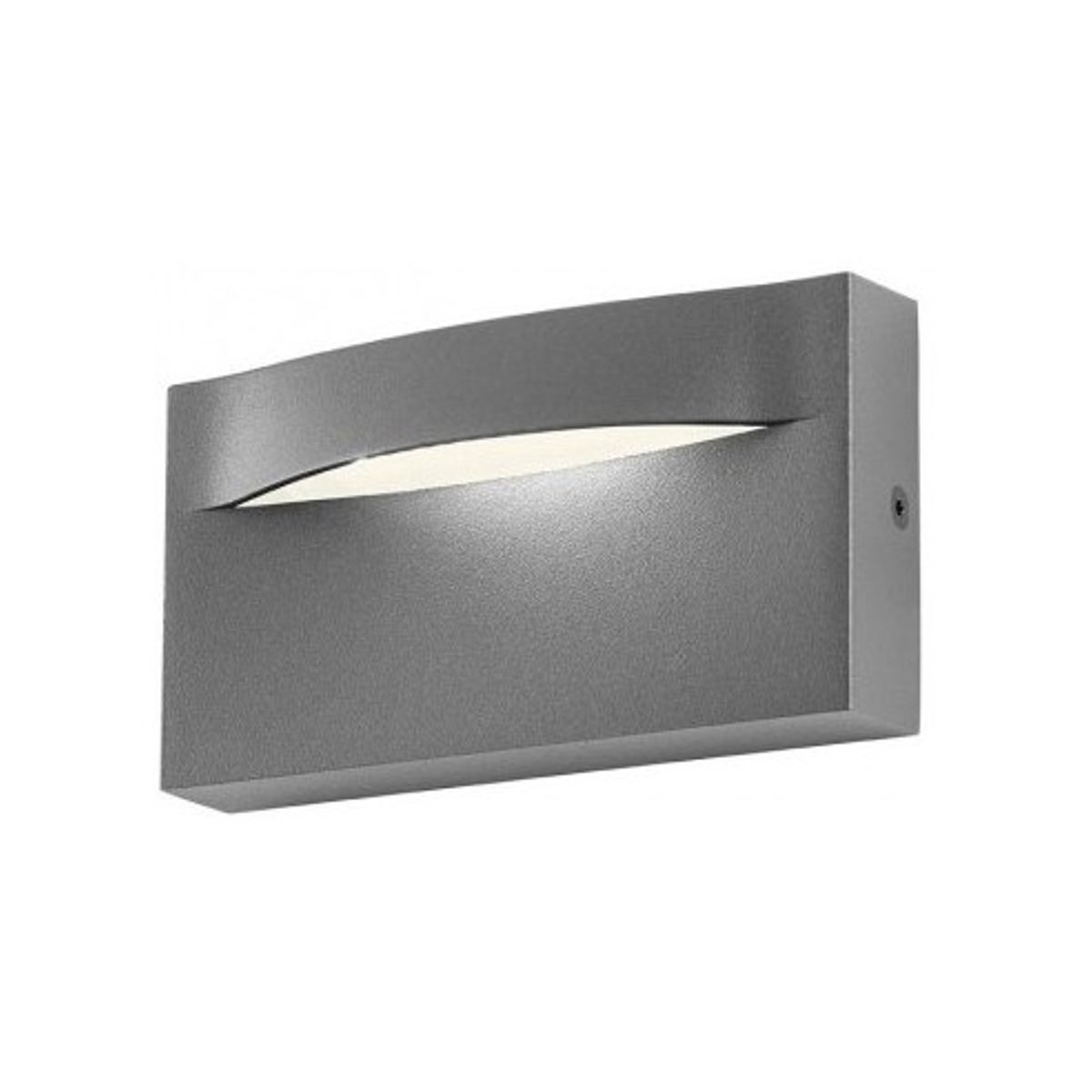 POLIFEMO Væglampe i aluminium og polycarbonat B13,7 cm 1 x 8W SMD LED - Mat mørkegrå