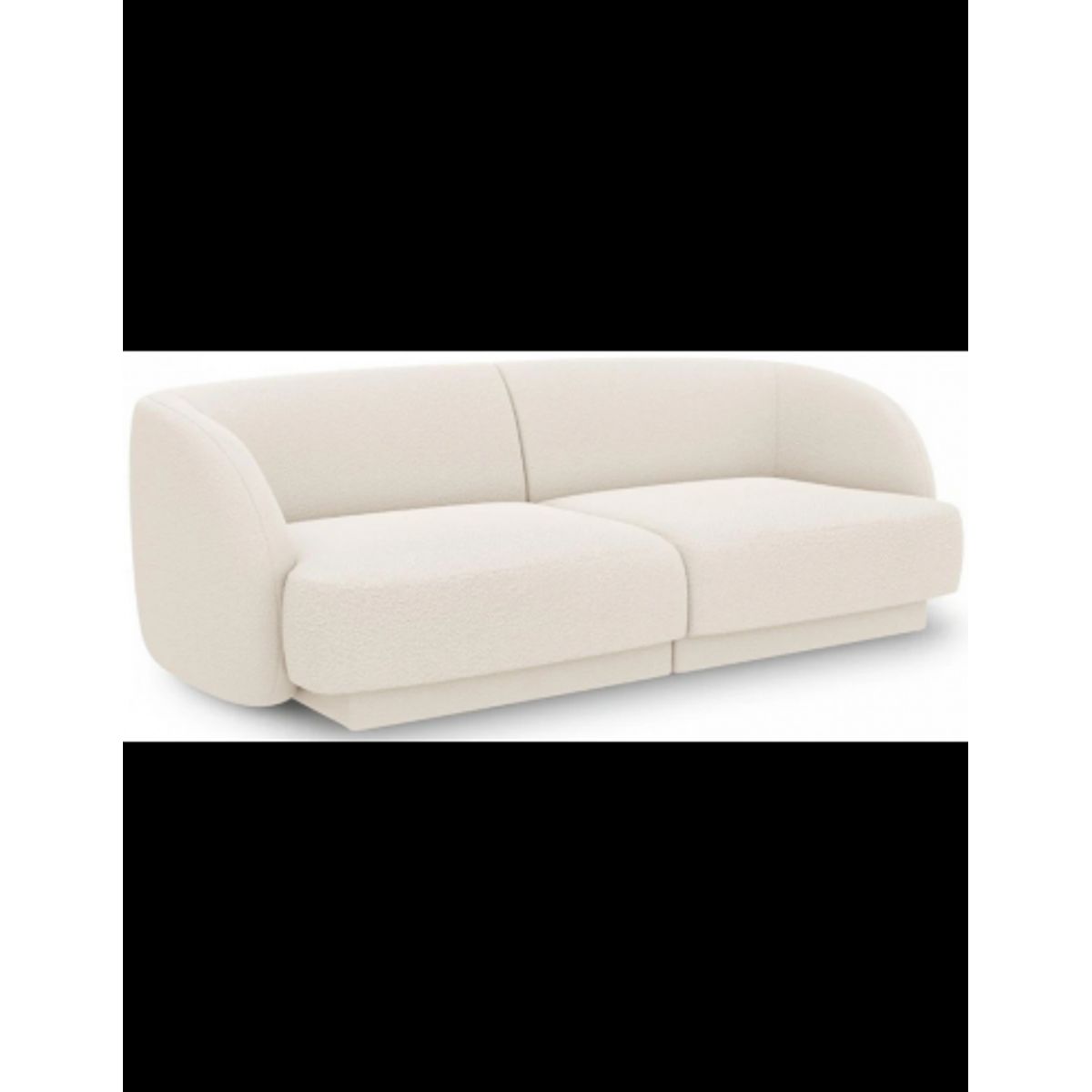 Miley 2-personers sofa i bouclé B184 x D85 cm - Beige