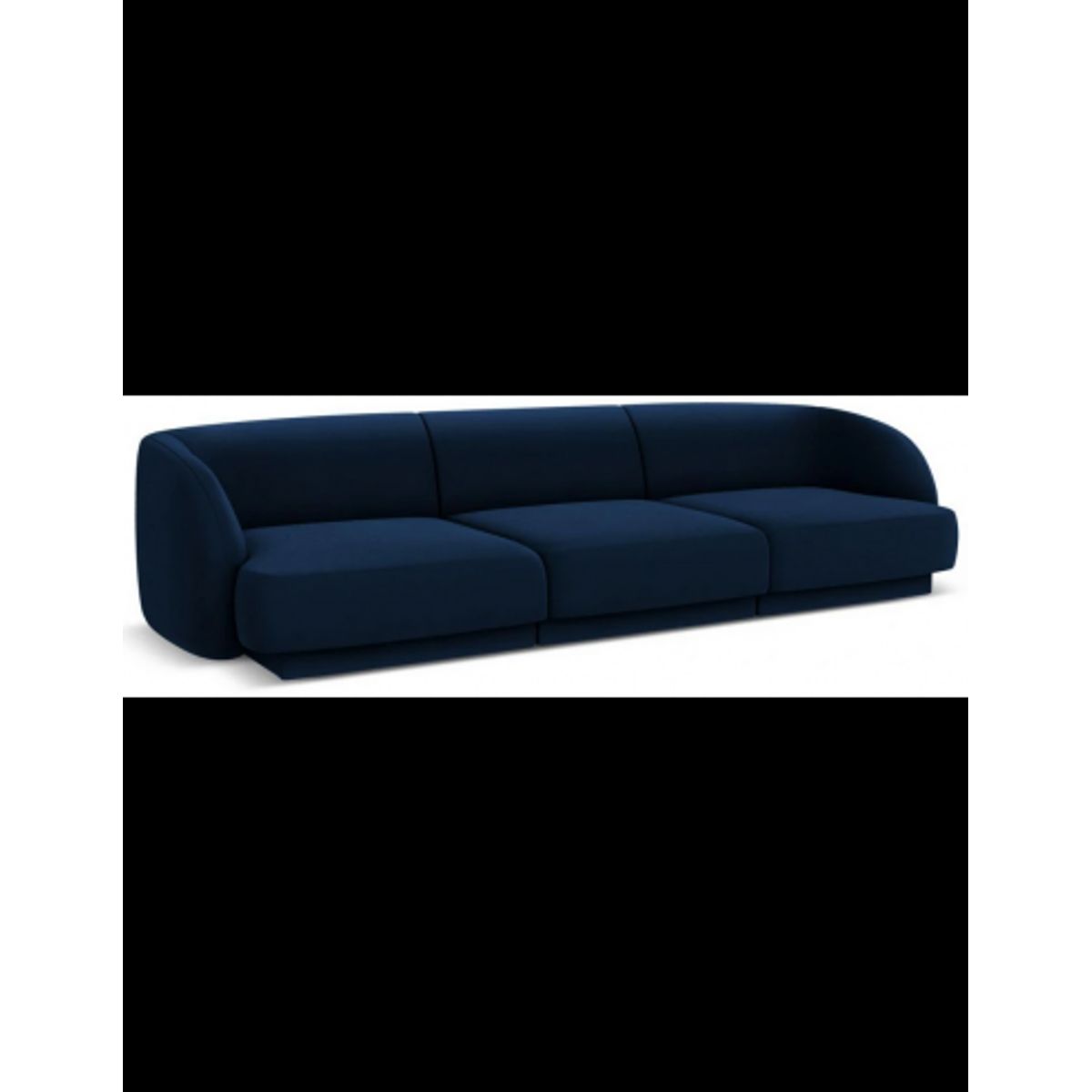 Miley 3-personers sofa i velour B259 x D85 cm - Blå