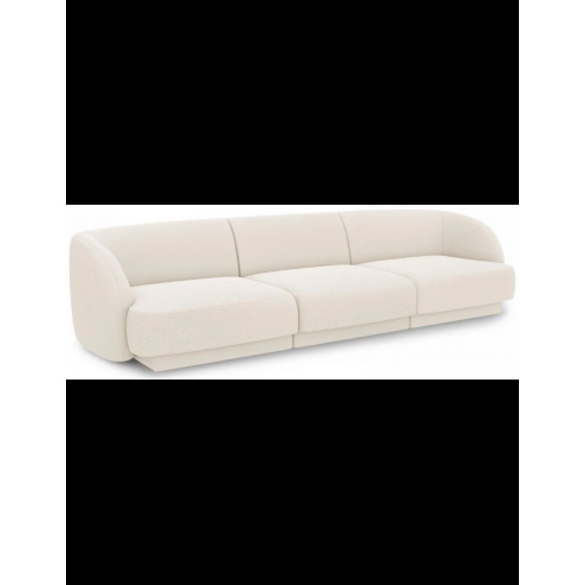 Miley 3-personers sofa i bouclé B259 x D85 cm - Beige