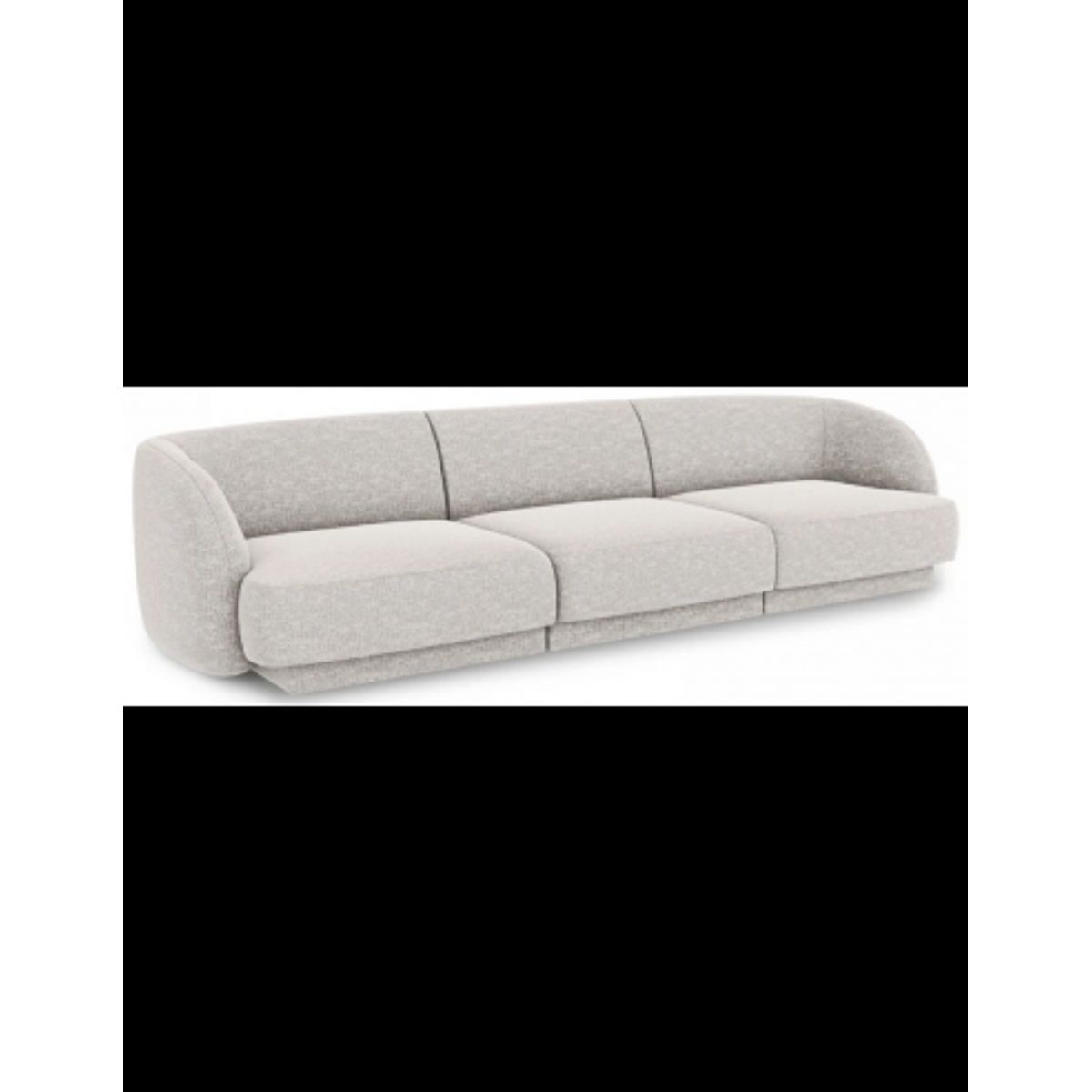 Miley 3-personers sofa i chenille B259 x D85 cm - Lysegrå