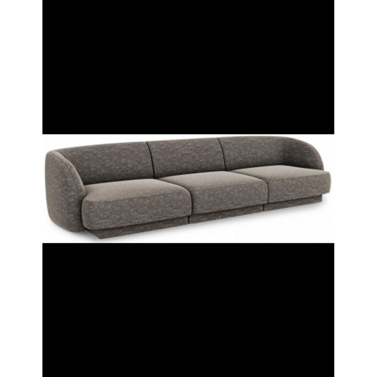 Miley 3-personers sofa i chenille B259 x D85 cm - Grå