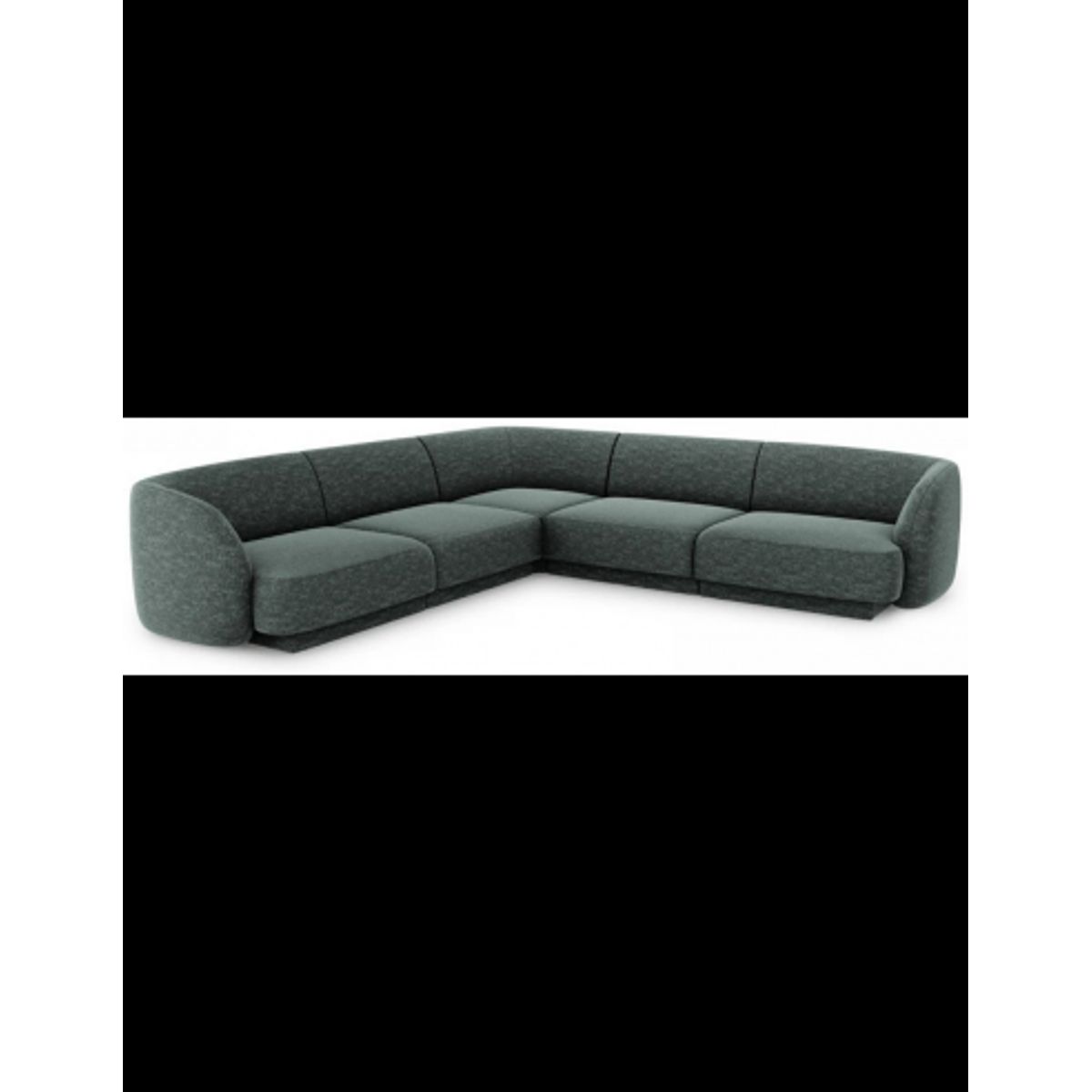 Miley hjørnesofa i chenille B252 x D252 cm - Petrolium