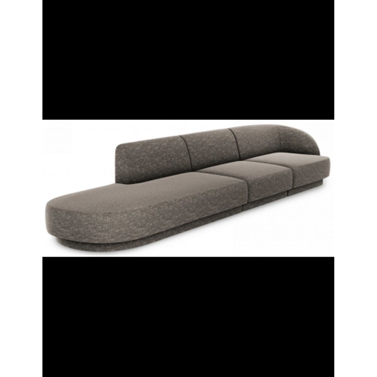 Miley venstrevendt chaiselong sofa i chenille B302 x D85 cm - Grå