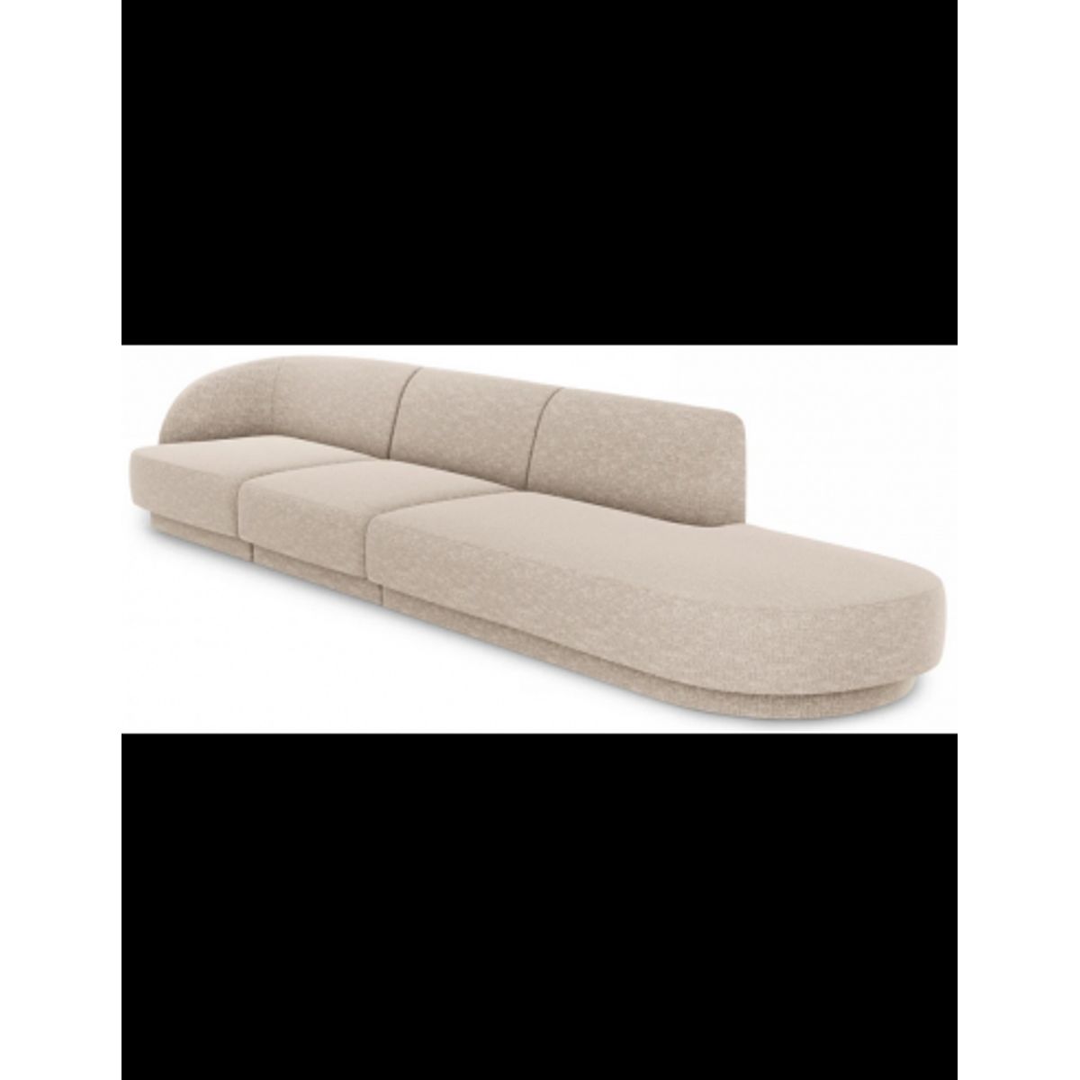 Miley højrevendt chaiselong sofa i chenille B302 x D85 cm - Beige