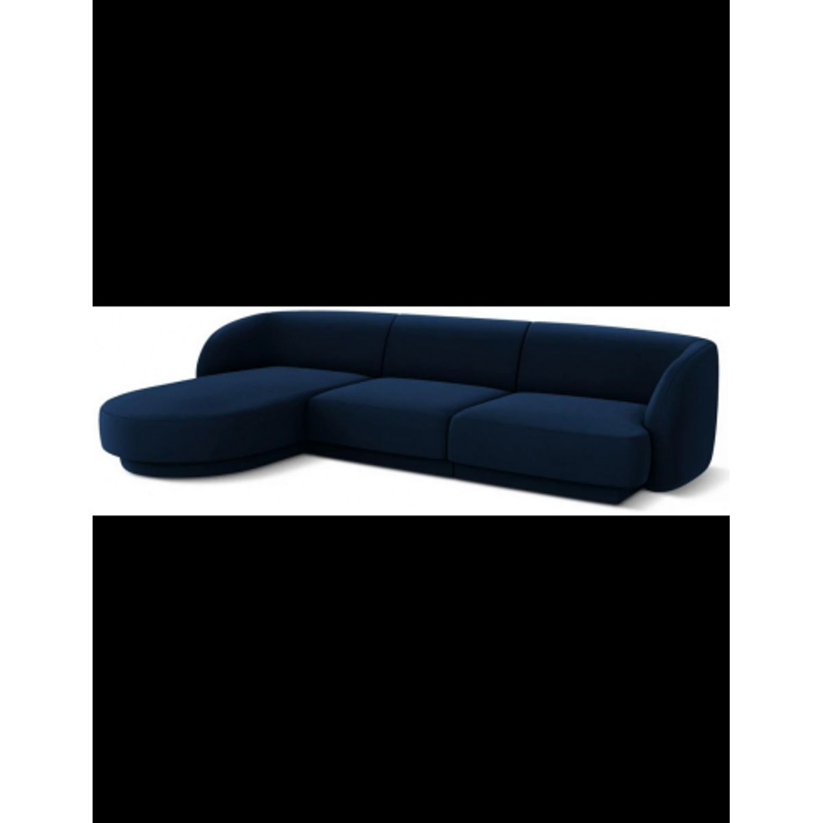 Miley venstrevendt chaiselong sofa i velour B259 x D155 cm - Blå