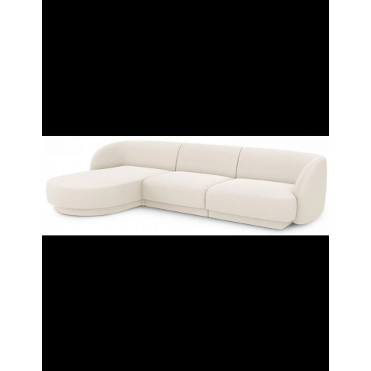 Miley venstrevendt chaiselong sofa i bouclé B259 x D155 cm - Beige