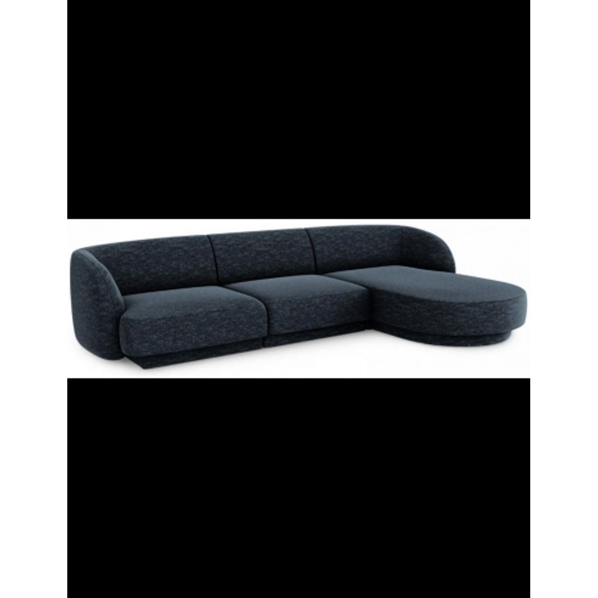 Miley højrevendt chaiselong sofa i chenille B259 x D155 cm - Blå