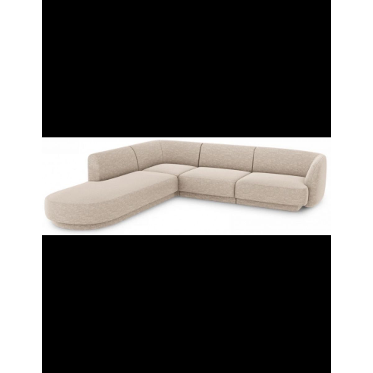 Miley venstrevendt chaiselong sofa i chenille B252 x D220 cm - Beige