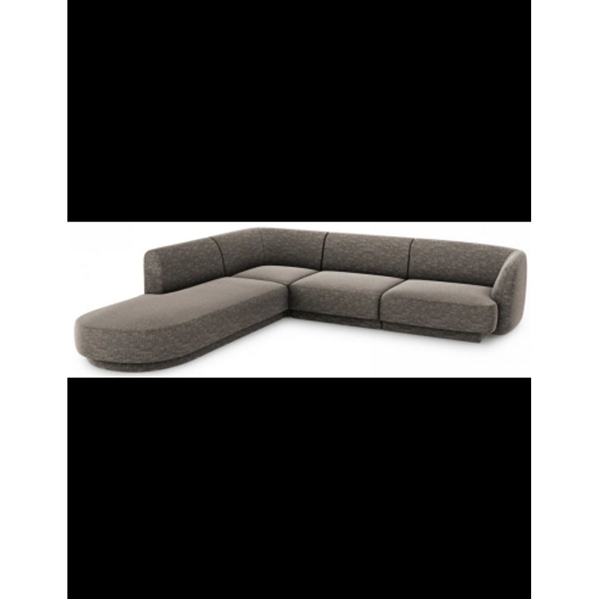 Miley venstrevendt chaiselong sofa i chenille B252 x D220 cm - Grå