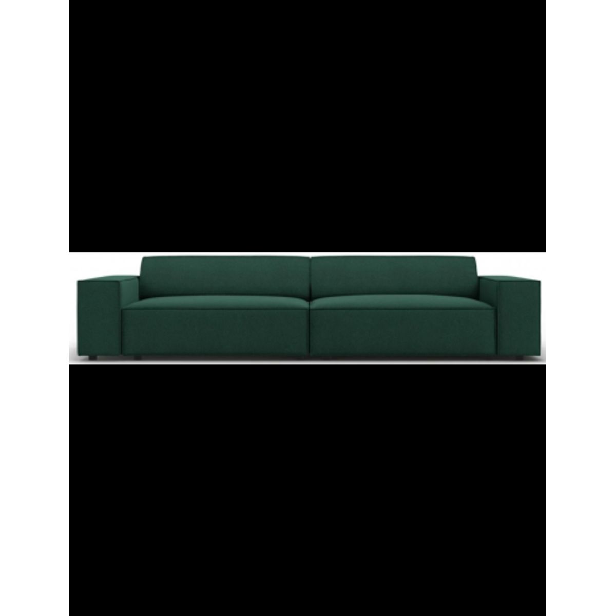 Jodie 3-personers sofa i polyester B204 x D102 cm - Sort/Grøn