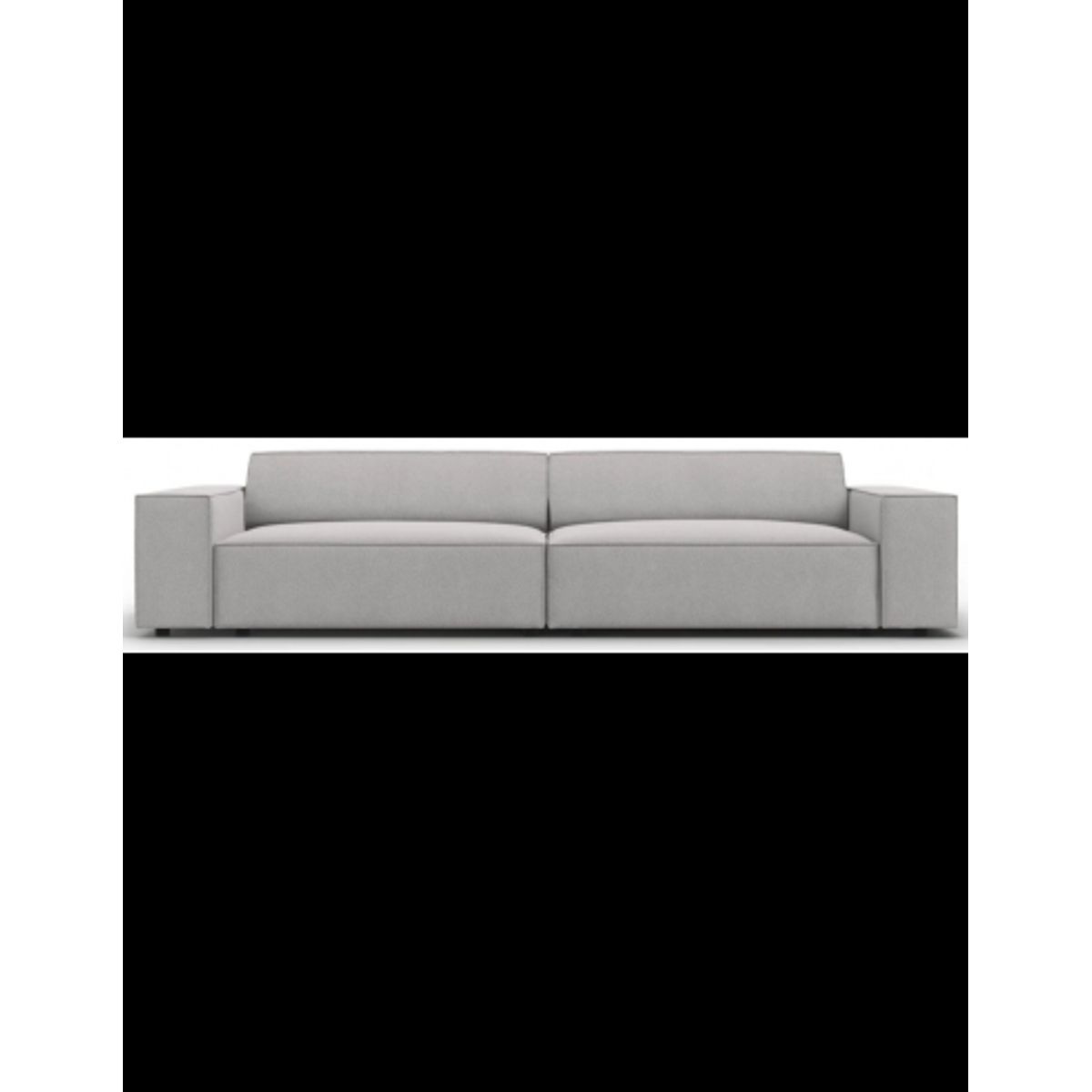 Jodie 3-personers sofa i polyester B204 x D102 cm - Sort/Lysegrå