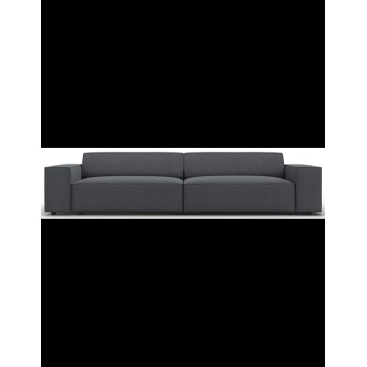 Jodie 3-personers sofa i polyester B204 x D102 cm - Sort/Mørkegrå