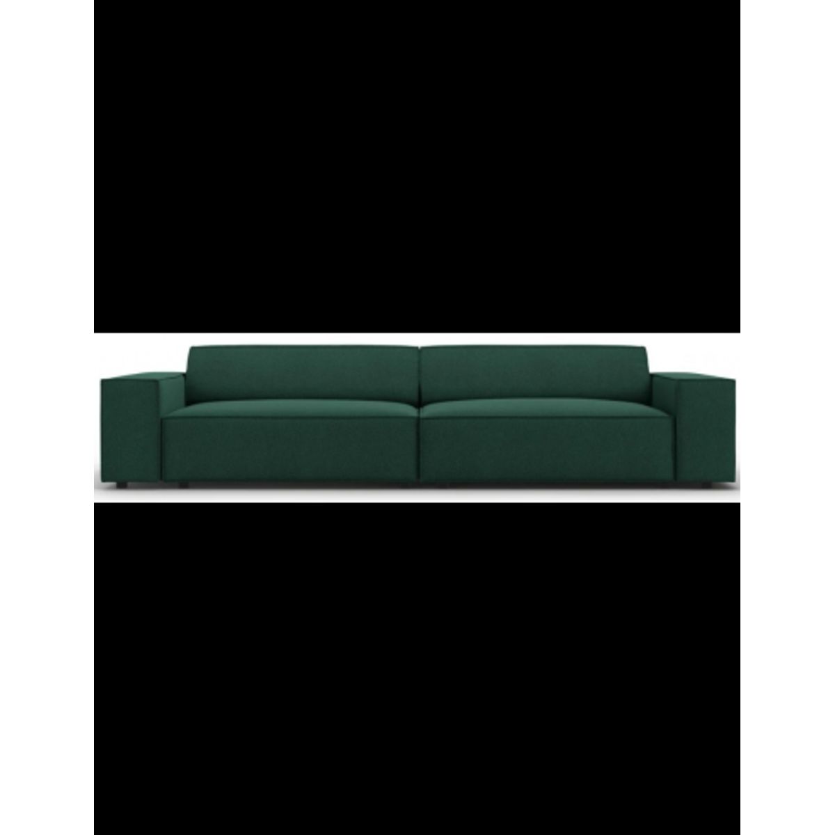 Jodie 4-personers sofa i polyester B244 x D102 cm - Sort/Grøn