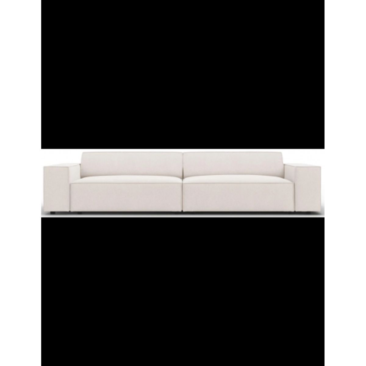 Jodie 4-personers sofa i polyester B244 x D102 cm - Sort/Lys beige