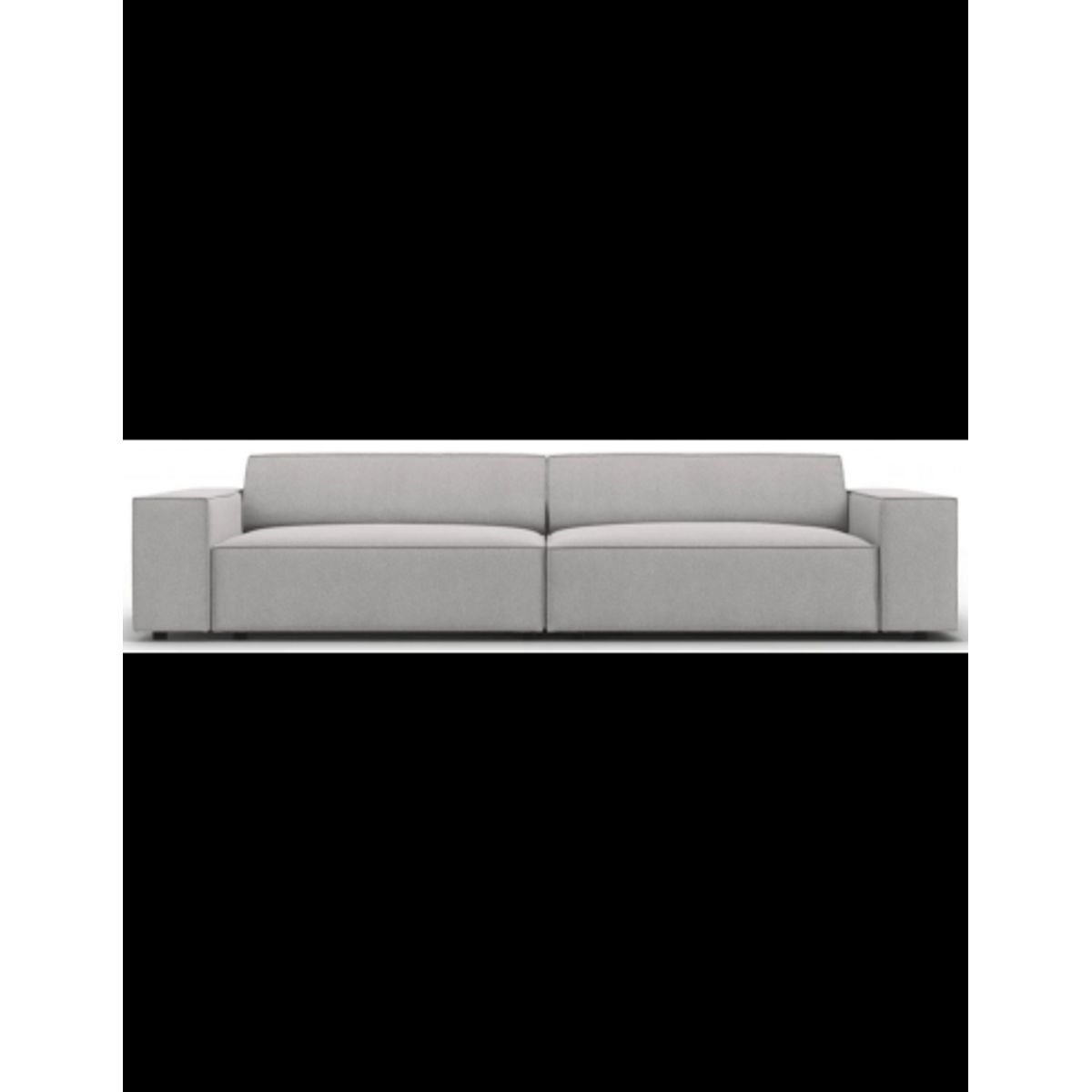 Jodie 4-personers sofa i polyester B244 x D102 cm - Sort/Lysegrå