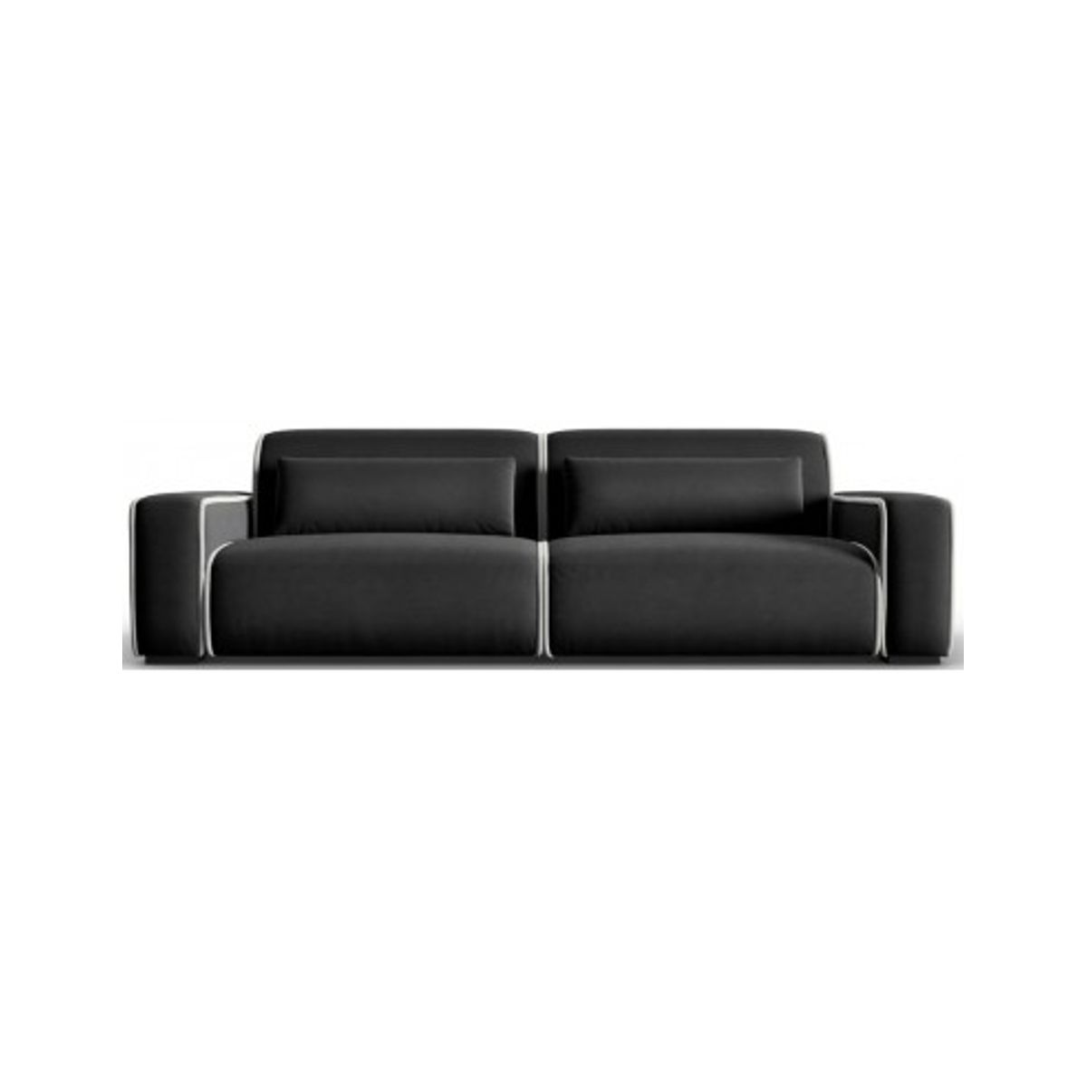 Lina 4-personers sofa i velour B248 cm - Antracit/Grå