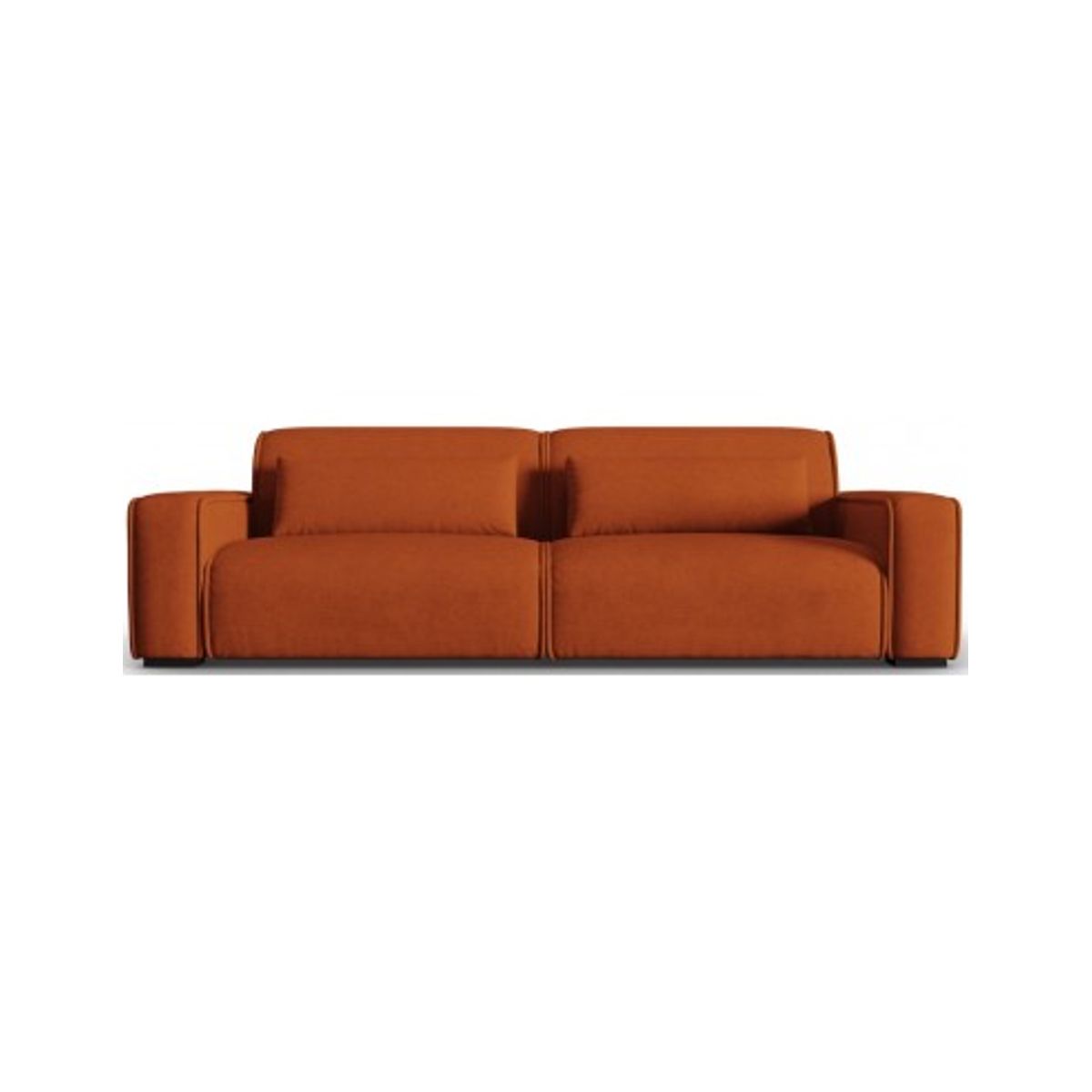 Lina 4-personers sofa i polyester B248 cm - Terracotta