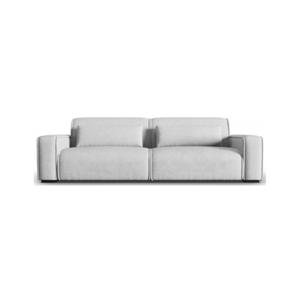 Lina 4-personers sofa i polyester B248 cm - Sølvgrå